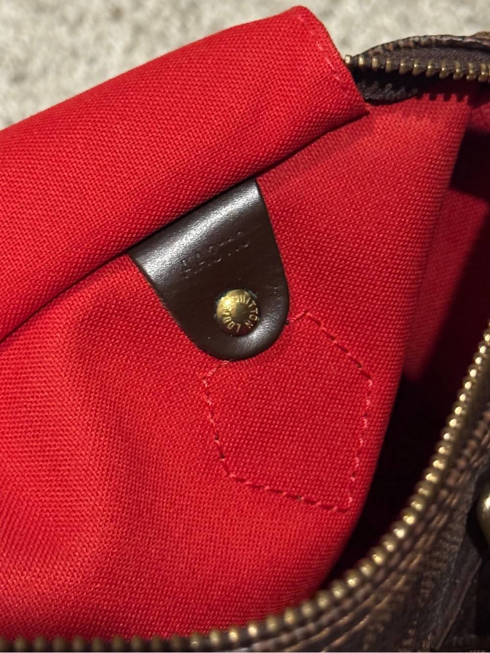Louis Vuitton Speedy 25 Damier Ebene with strap - Monogrammed “MC” - Picture 2 of 7